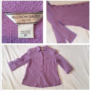 Allison Daley Purple Button up shirt